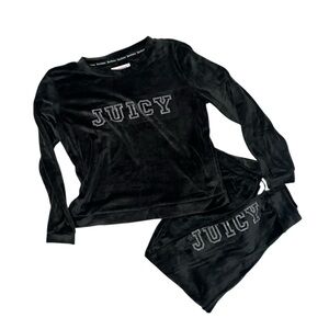 Juicy‎ Couture Black Velour Set